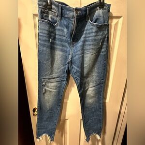 Lucky Brand Women's Blue Distressed Ankle Jeans